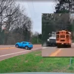 School bus crash investigation scene in Carroll County, Tennessee