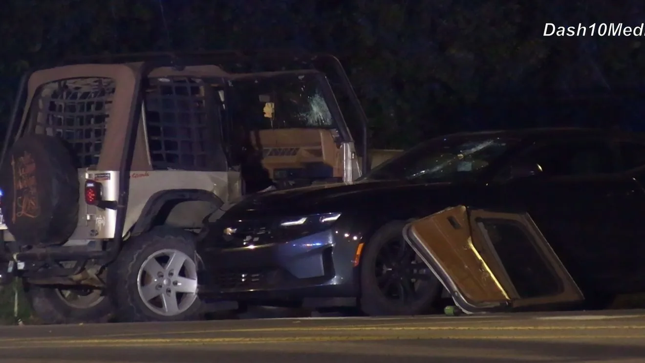 Police respond to a serious two-car crash at an intersection in Clarksville, Tennessee