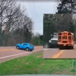 Dashcam footage showing the aftermath of a deadly school bus crash in Carroll County, Tennessee