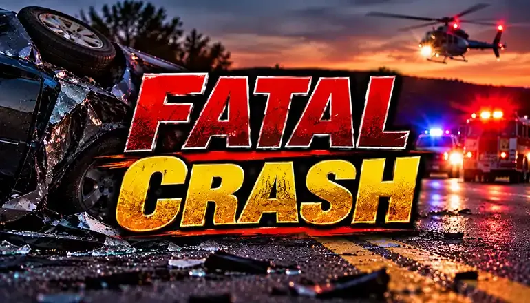 Damaged vehicles after a three-vehicle crash on Highway 160 near Nixa, Missouri