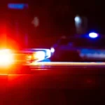 Police lights near a Nashville intersection after a high-speed chase and crash